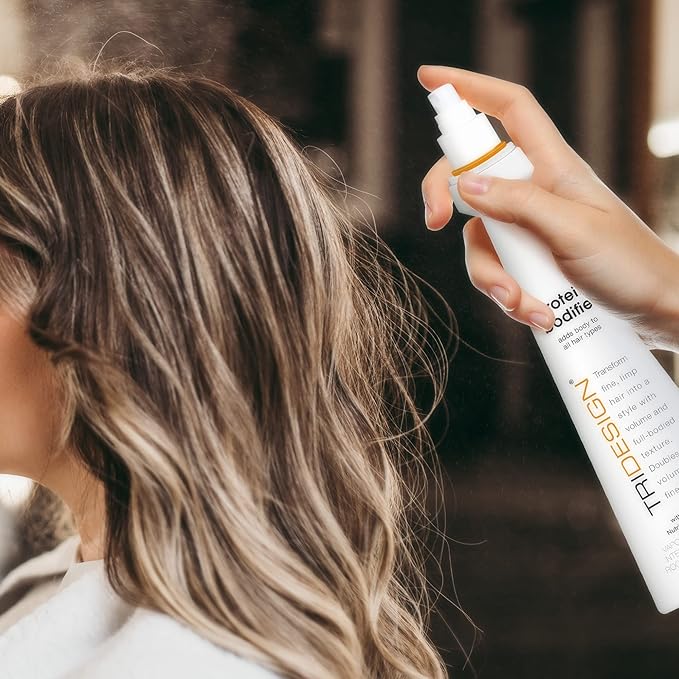 TRI Design Protein Bodifier - Volumizing Hairspray for Full-Bodied Texture - Ideal for All Hair Types - Nourishes and Enhances Hair for Lift, and Body to Fine, Thin, or Limp Hair - 9.5 oz