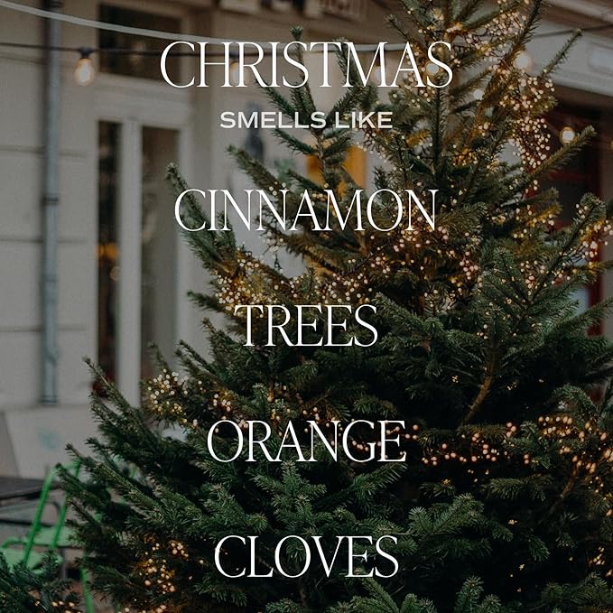 Sweet Water Decor Christmas Soy Candle | Apple Cider, Cinnamon, Clove, Fresh Cut Christmas Tree Scented Candles for Home | 9oz Amber Jar + Black Lid, 40+ Hour Burn Time, Made in The USA