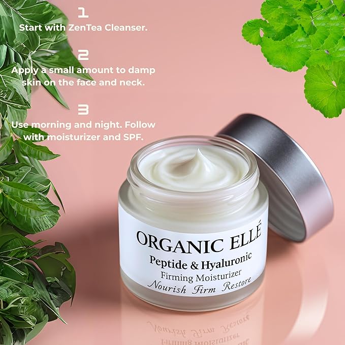 Moisturizer – Advanced Peptide & Hyaluronic Firming Face Cream with Botanical Extracts, Avocado & Jojoba Oil – Hydrating, Anti-Aging, Fragrance-Free for All Skin Types