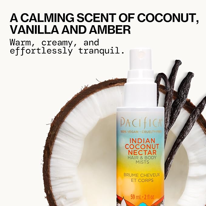 Pacifica Beauty Mini Fragrance Sampler, 3 Island Vanilla Scents - Hair Perfume & Body Spray Gift Set, Vegan & Cruelty Free