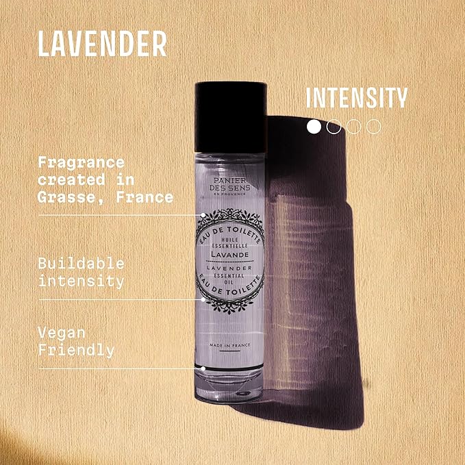 Panier des Sens – Lavender Eau de Toilette 1.7 Floz – Floral & Relaxing Fragrance - Daily Light Perfume for Women - Parfum Crafted in Grasse France - Gifts for Her - Elegant Packaging