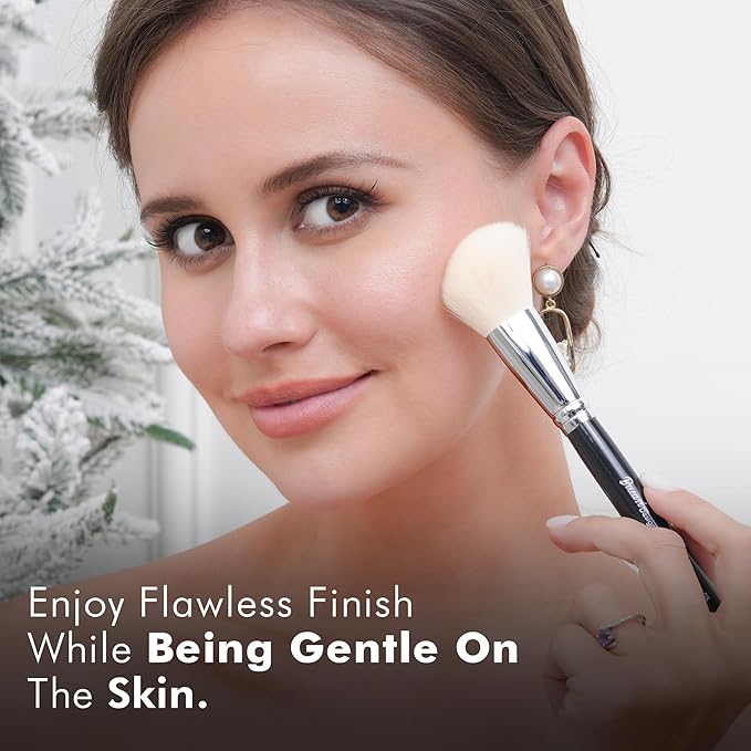 Bueart Design 19Pcs Professional Makeup Brush Set with Holder Case,Premium Synthetic Hair Brushes for Foundation, Blush,Powder,Bronzer,Cream,Concealer,Eye shadow,Contour for Make up