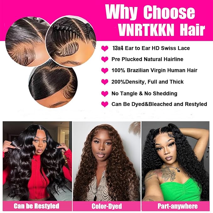 HD Transparent Deep Wave Lace Front Wigs Human Hair 200% Density 13x4 Deep Wave Lace Frontal Wigs for Women 26 Inch Deep Curly Lace Front Wig Glueless Deep Wave Wigs
