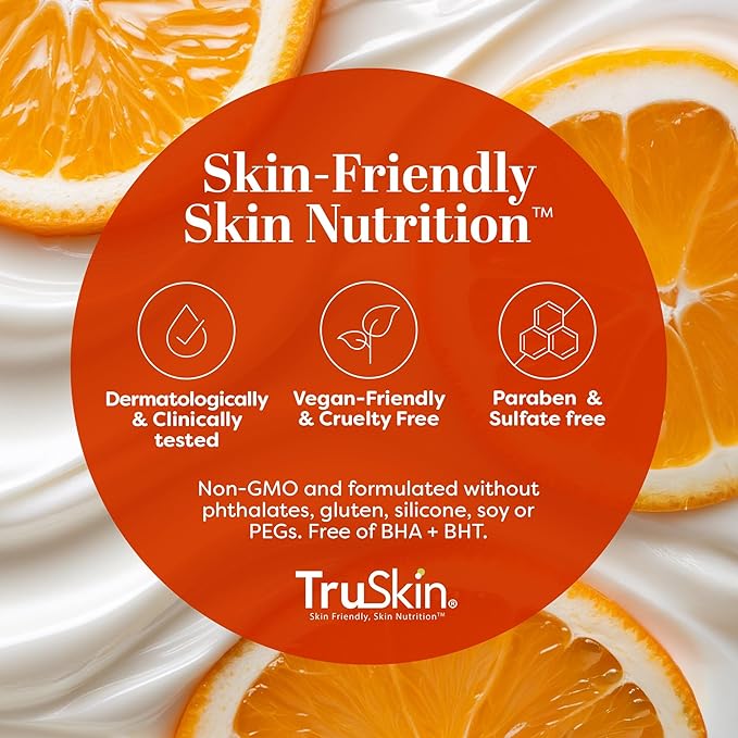 TruSkin Vitamin C Cream for Face – Brightening Moisturizer, Anti Aging, Hydrating, Skin Wrinkle Cream – Vitamin B5, Vitamin E, Jojoba Oil, Aloe Vera & Green Tea, 4 Fl Oz