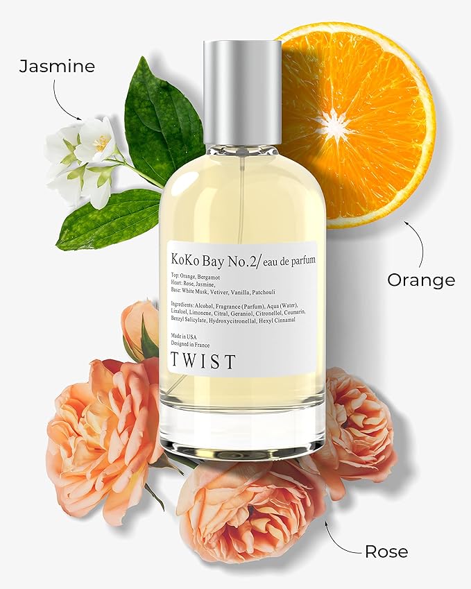 Twist - Koko Bay No. 2 - Eau De Parfum Inspired by Cha. Coco Mademoiselle, Long-Lasting Perfume For Women, Paraben Free, Vegan, Clean Ingredients, Fragrance - Spray 100 ml | 3.4 fl. oz.