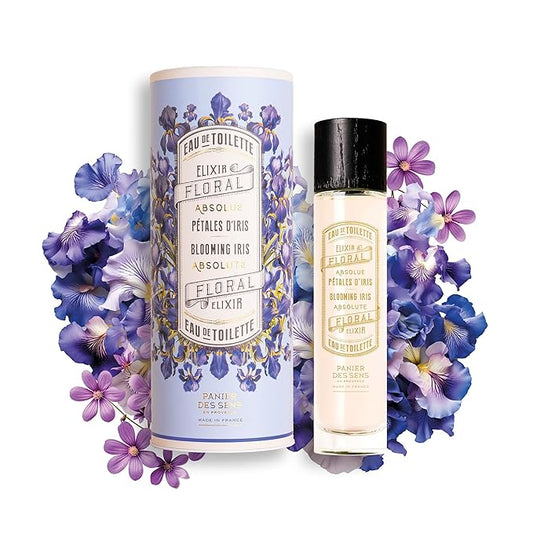 Panier des Sens - Iris Eau de Toilette 1.7 Floz – Musky & Powdery Fragrance - Daily Light Perfume for Women - Parfum Crafted in Grasse, France - Elegant Packaging Perfect Gifts for Her