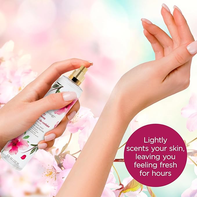 Bodycology Long-Lasting Fragrance Body Mist, Cherry Blossom, 8 fl oz