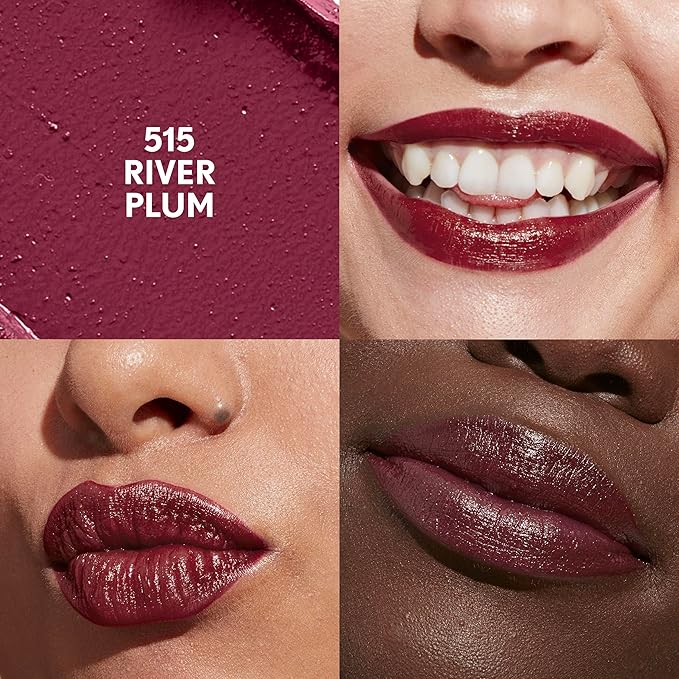 COVERGIRL Clean Lip Color, River Plum, Satin Finish, Squalane, Avocado & Aloe, Carmine-Free, Non-Drying, 0.12oz