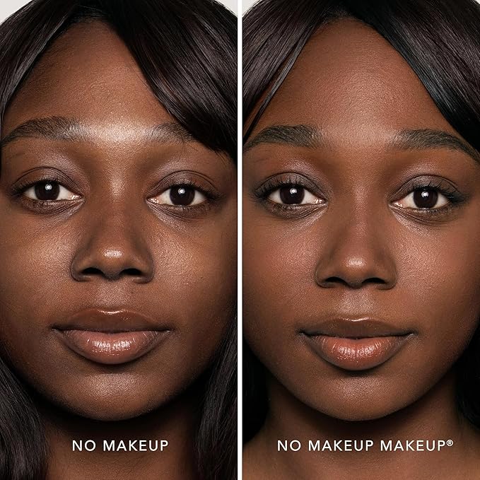 Long-Lasting Lightweight Foundation & Brush Duo | Cruelty-Free, Fragrance-Free, Buildable, Transfer-Proof Makeup (Dark)