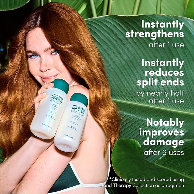 Coco & Eve Bond Therapy Pro Bond Shampoo & Conditioner Set. Strengthening Bond-Building with Cutibond™ Repair Complex. Nourishes & Reduces Breakage for Chemically Treated, Damaged Hair (18.94 fl oz)
