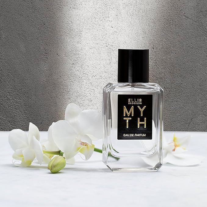 Ellis Brooklyn MYTH Eau de Parfum, Travel Spray, Jasmine Musk Perfume for Women, Clean, Vegan, Paraben-Free, Long Lasting, Notes of Bergamot, Tiger Orchid & White Cedarwood,10ml / 0.33 Fl Oz
