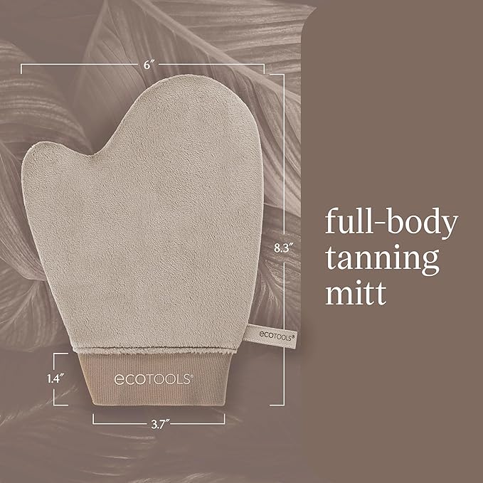 EcoTools Good Tan Full-Body Tanning Mitt, For Self Application, Use Soft Tanner Mitt With Mousse, Lotions, & Waters, Eco Friendly Sunless Applicator, Vegan, & Cruelty-Free, 1 Count