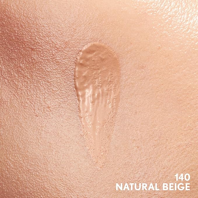 COVERGIRL Clean Invisible Foundation Makeup, Dewy & Glowy Finish, Buildable Coverage, Skin-Like Smooth Look, Vegan, Natural Beige, 1oz