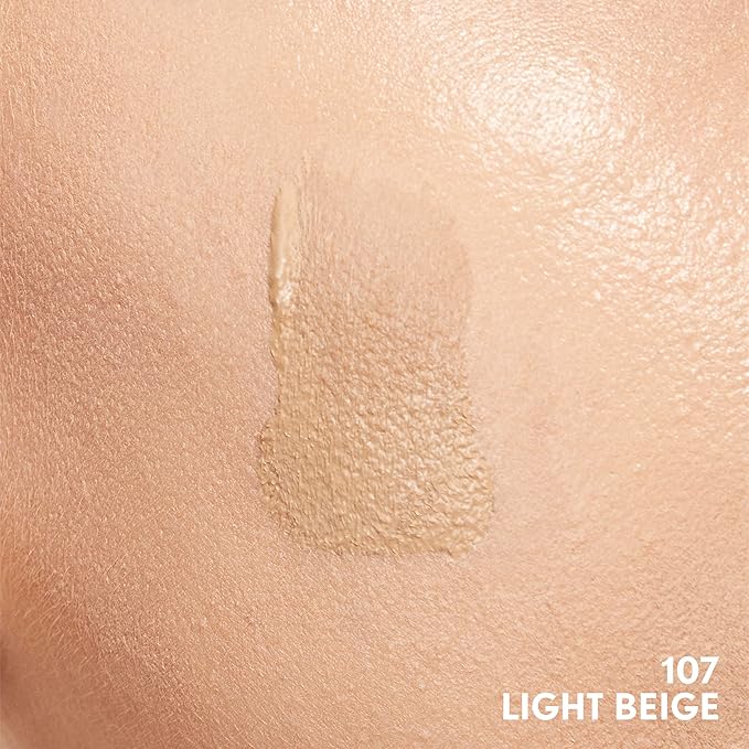 COVERGIRL Clean Invisible Foundation Makeup, Dewy & Glowy Natural Finish, Buildable Coverage, Skin-Like Smooth Look, Vegan, Light Beige, 1oz