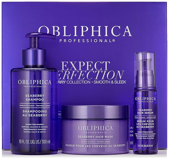 Obliphica Expect Perfection Sleek & Smooth Seaberry Collection - Unleash the Power of Effortlessly Sleek and Smooth Hair, Radiating with Health, Elegance, and Unmatched Brilliance.