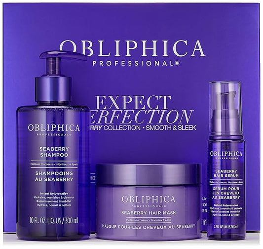 Obliphica Expect Perfection Sleek & Smooth Seaberry Collection - Unleash the Power of Effortlessly Sleek and Smooth Hair, Radiating with Health, Elegance, and Unmatched Brilliance.