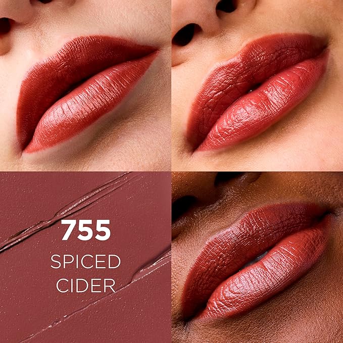 L'Oreal Paris Makeup Colour Riche Original Creamy Hydrating Satin Lipstick, 755 Spiced Cider, 1 Count (Pack of 2)
